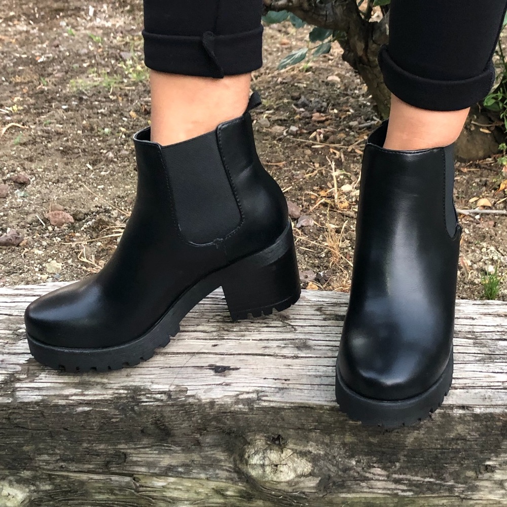 WOMEN BOOTIES chunky heel - Picture 3 of 8